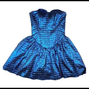 Betsey Johnson blue metallic Prom Formal Dress 2